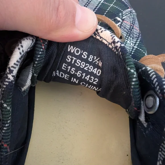 Sperry Top Sider Shoes Seacoast Canvas Sneaker Tartan Plaid Size 8.5 - Picture 7 of 7